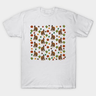 Thanksgiving Turkey pattern T-Shirt